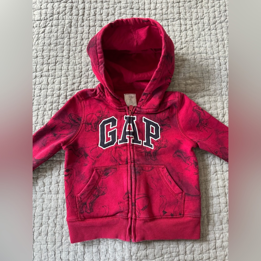 GAP Boys Red Hoodie and Pants Set - Picture 5 of 9